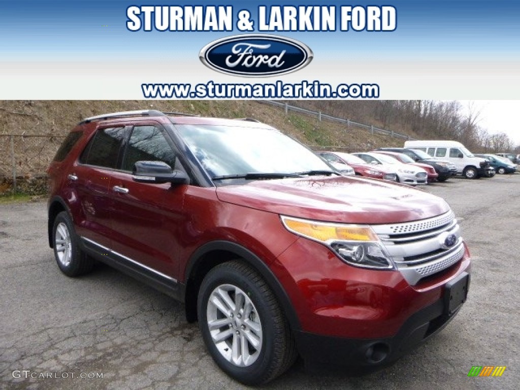 2014 Explorer XLT 4WD - Sunset / Charcoal Black photo #1