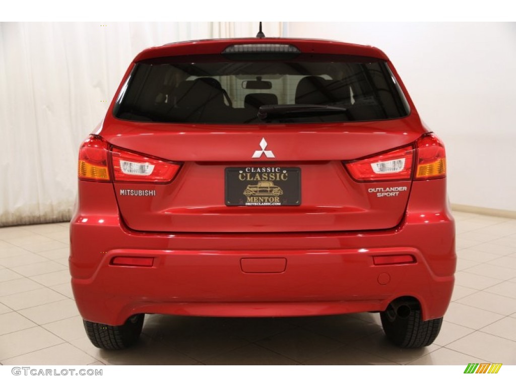2011 Outlander Sport ES - Rally Red Metallic / Black photo #13