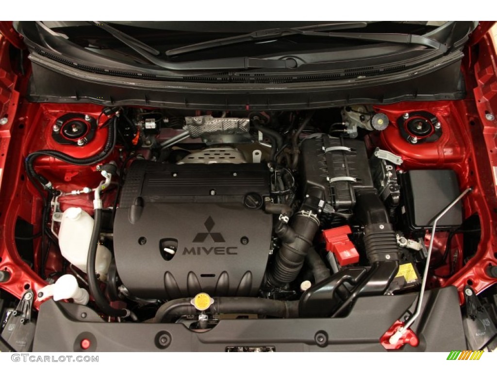 2011 Outlander Sport ES - Rally Red Metallic / Black photo #14