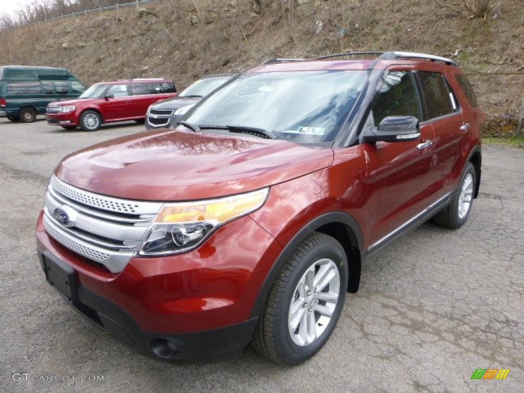 2014 Explorer XLT 4WD - Sunset / Charcoal Black photo #5