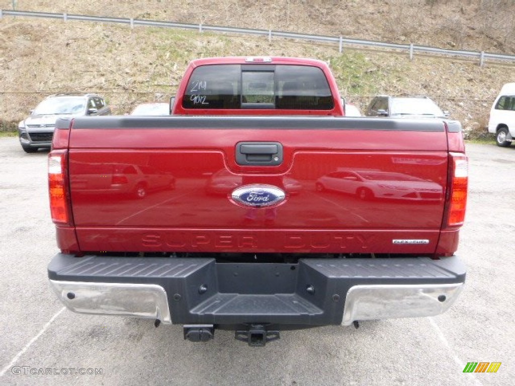 2014 F350 Super Duty Lariat SuperCab 4x4 - Ruby Red Metallic / Adobe photo #3