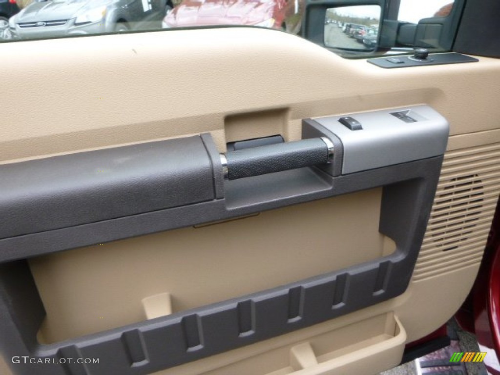 2014 F350 Super Duty Lariat SuperCab 4x4 - Ruby Red Metallic / Adobe photo #11