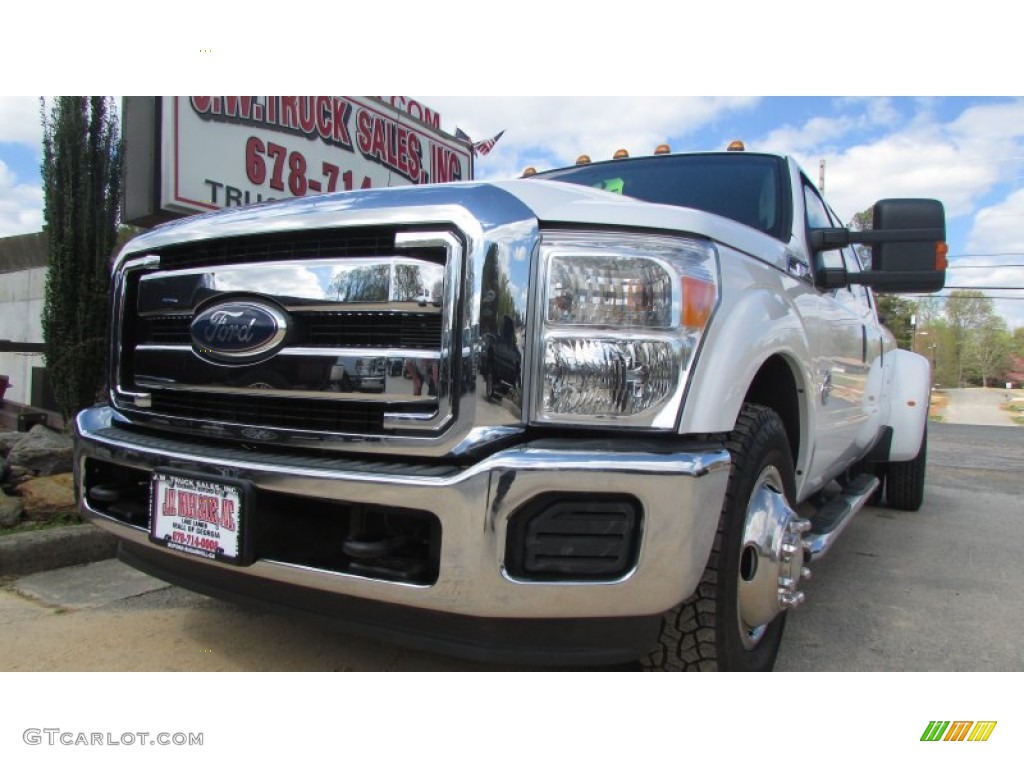 2012 F350 Super Duty XLT Crew Cab Dually - Oxford White / Steel photo #1