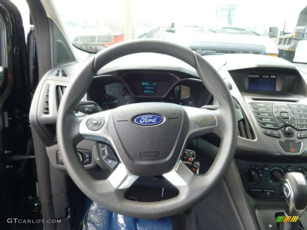 2014 Ford Transit Connect XLT Van Medium Stone Steering Wheel Photo #92323279