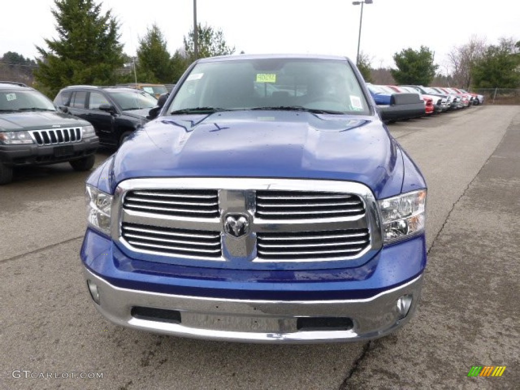 2014 1500 Big Horn Crew Cab 4x4 - Blue Streak Pearl Coat / Black/Diesel Gray photo #3