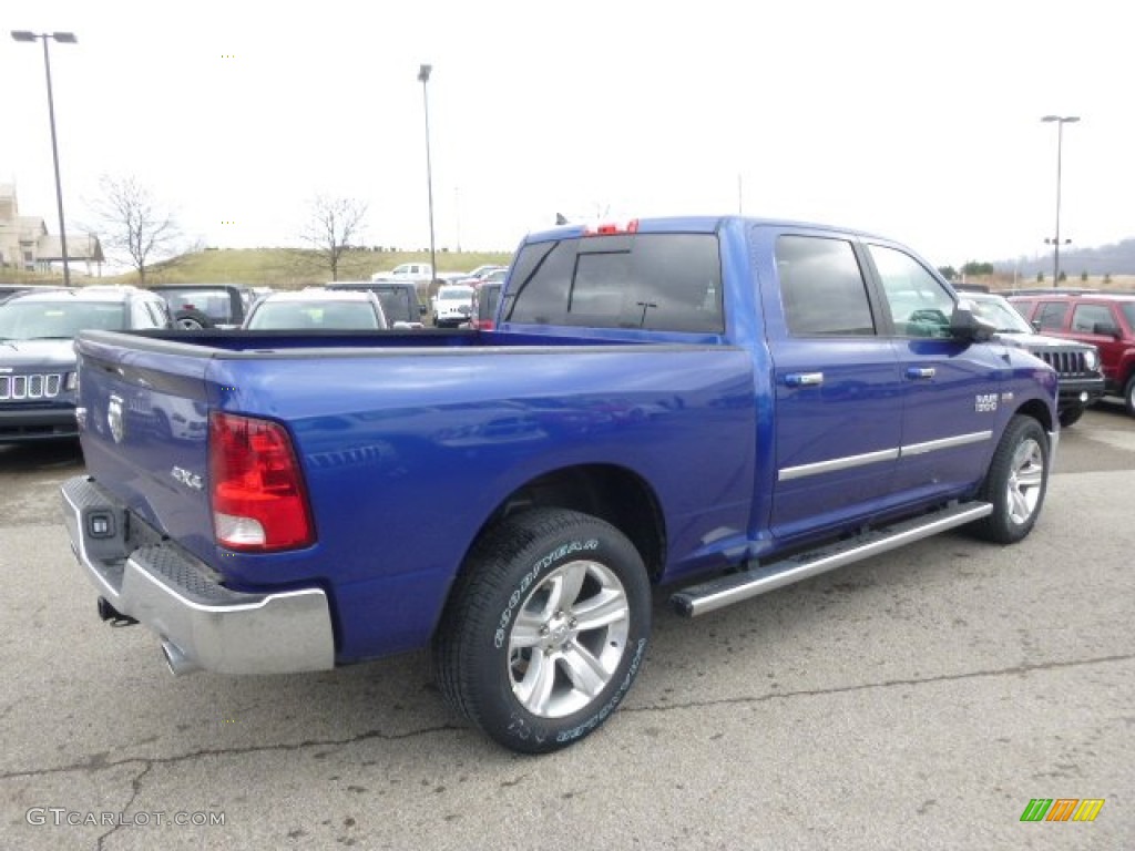 2014 1500 Big Horn Crew Cab 4x4 - Blue Streak Pearl Coat / Black/Diesel Gray photo #6