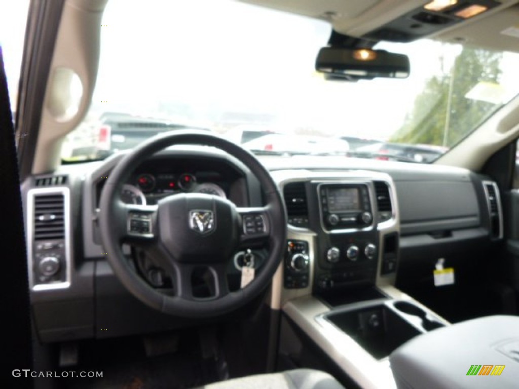 2014 1500 Big Horn Quad Cab 4x4 - Maximum Steel Metallic / Black/Diesel Gray photo #14