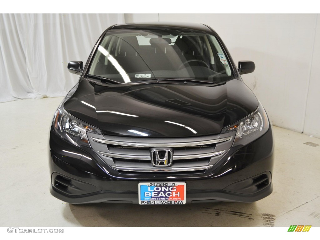 2012 CR-V LX - Crystal Black Pearl / Black photo #4