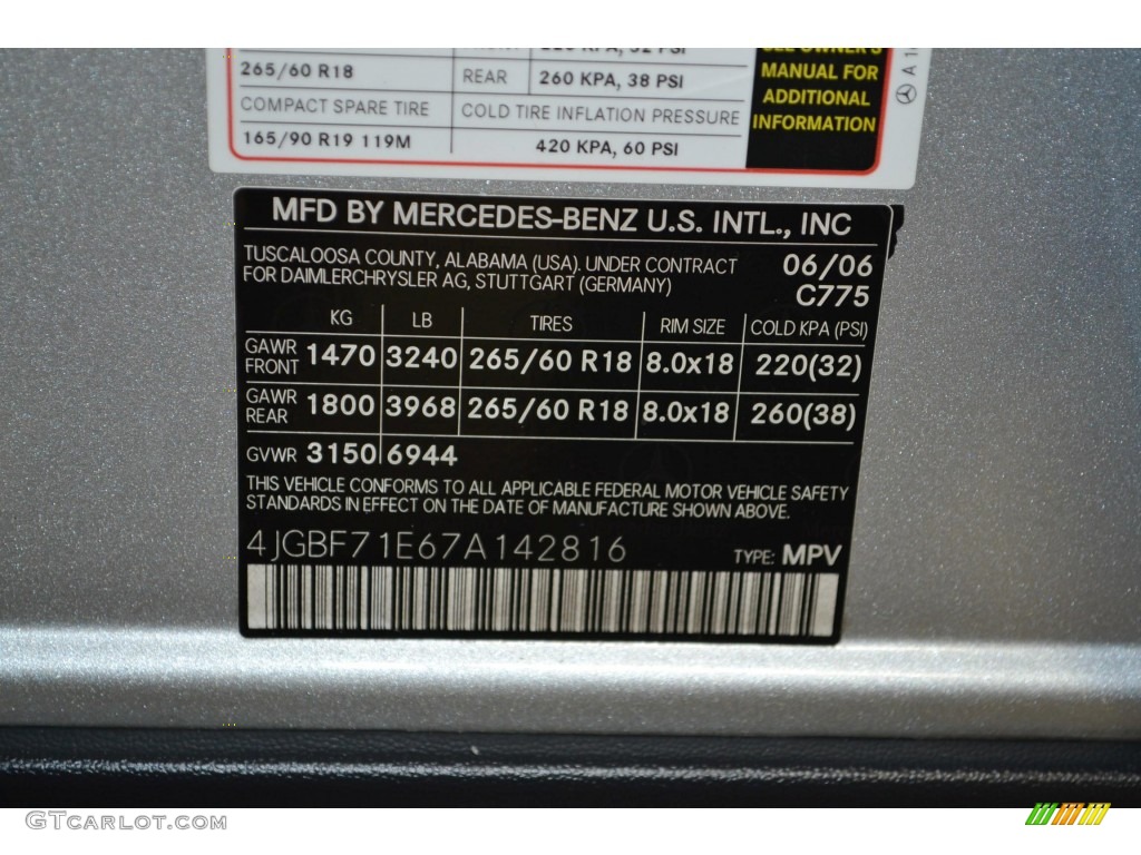2007 GL Color Code 775 for Iridium Silver Metallic Photo #92333961