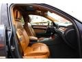 2007 Audi A8 Black/Amaretto Interior Front Seat Photo