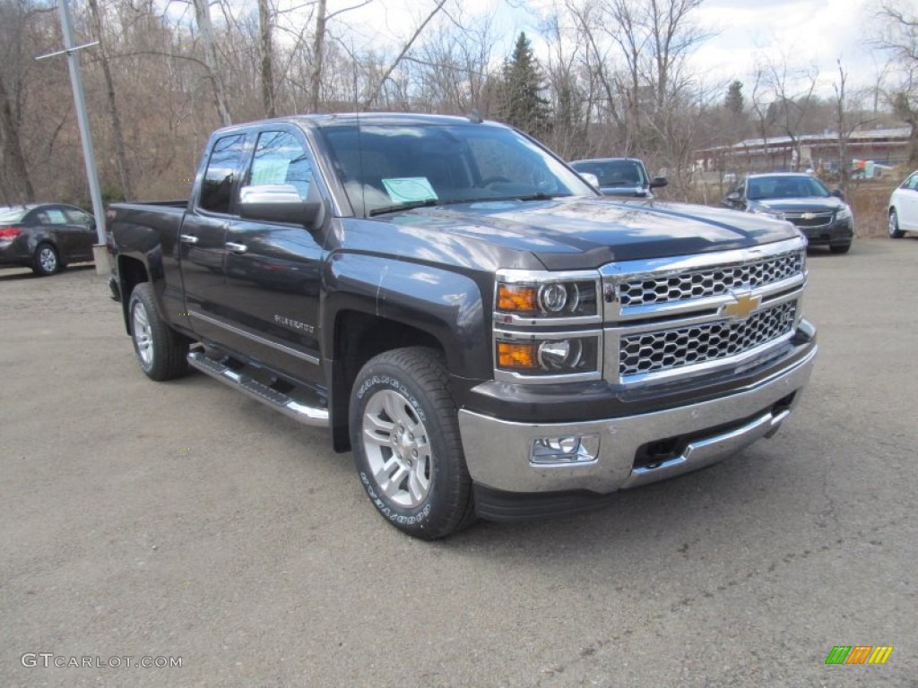 Tungsten Metallic 2014 Chevrolet Silverado 1500 LTZ Double Cab 4x4 Exterior Photo #92346120