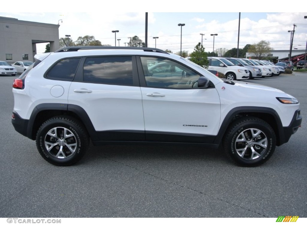 2014 Cherokee Trailhawk 4x4 - Bright White / Morocco - Black photo #6