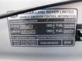 2014 Land Rover Range Rover Sport SE Info Tag