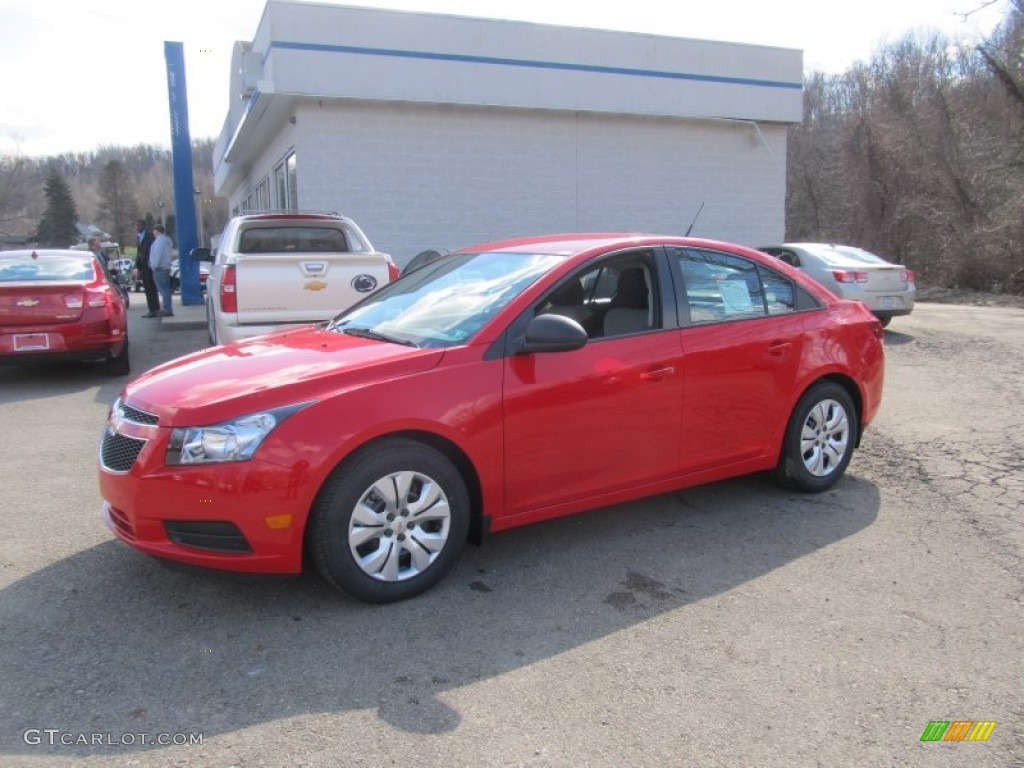 2014 Cruze LS - Red Hot / Jet Black/Medium Titanium photo #1