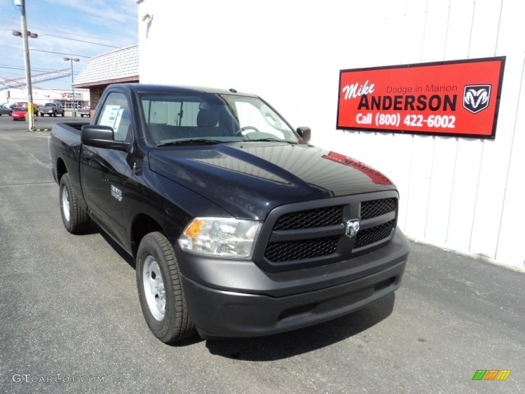 2014 1500 Tradesman Regular Cab 4x4 - Black / Black/Diesel Gray photo #1