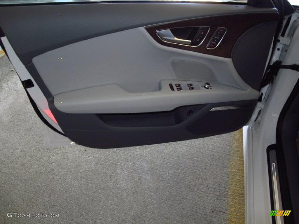 2014 Audi A7 3.0 TDI quattro Prestige Titanium Gray Door Panel Photo #92354294