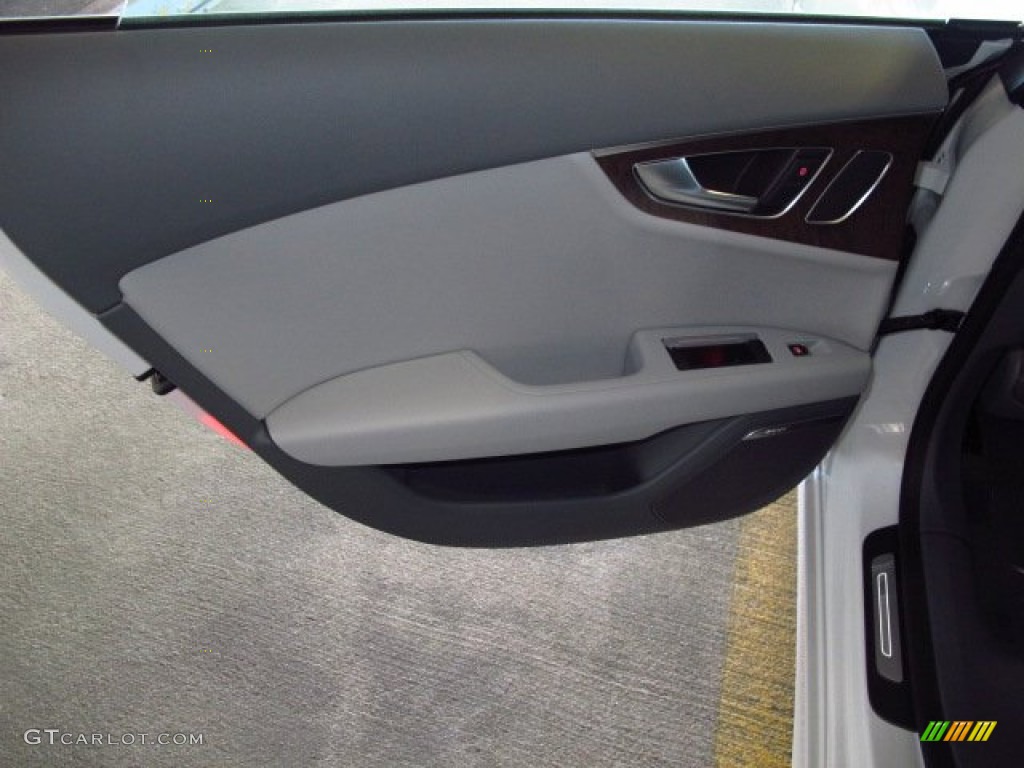 2014 Audi A7 3.0 TDI quattro Prestige Titanium Gray Door Panel Photo #92354334