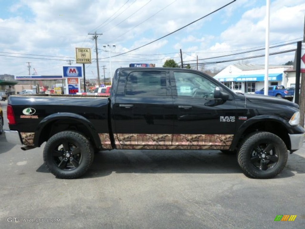 2014 1500 Mossy Oak Edition Crew Cab 4x4 - Black / Canyon Brown/Light Frost Beige photo #7
