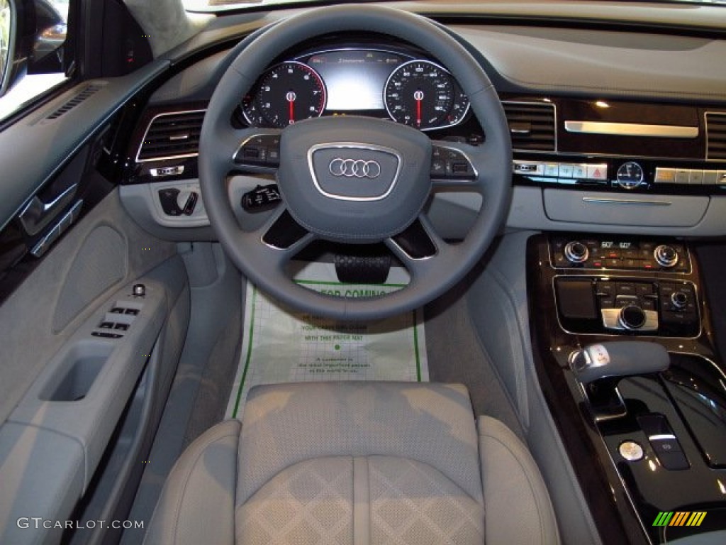 2014 Audi A8 L 4.0T quattro Titanium Gray Dashboard Photo #92356845