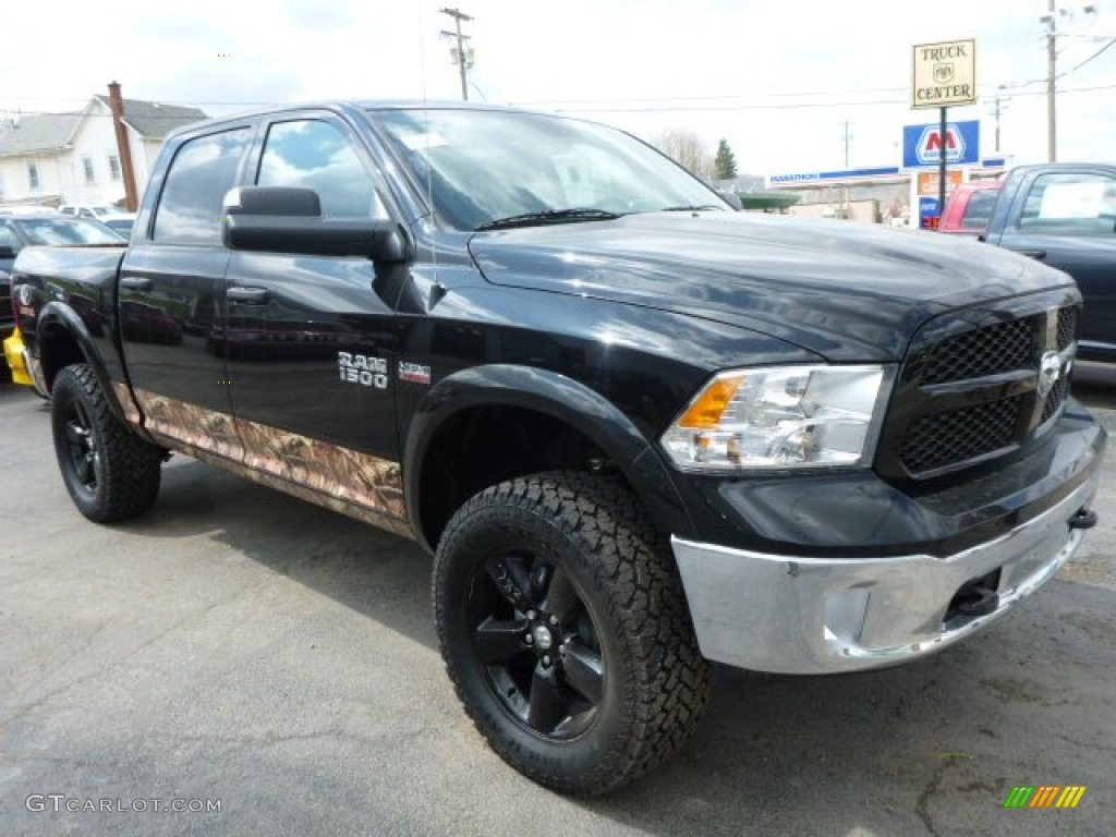 2014 1500 Mossy Oak Edition Crew Cab 4x4 - Black / Canyon Brown/Light Frost Beige photo #8