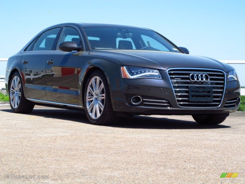 2014 A8 L 3.0T quattro - Oolong Gray Metallic / Black photo #1