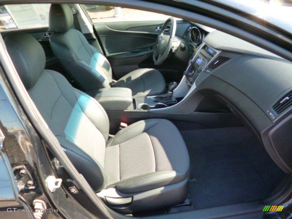 2011 Sonata SE 2.0T - Midnight Black / Black photo #10