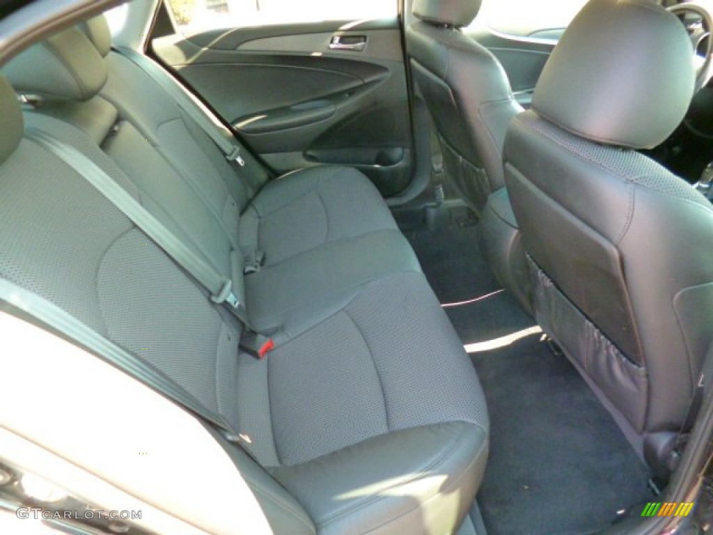 2011 Sonata SE 2.0T - Midnight Black / Black photo #12