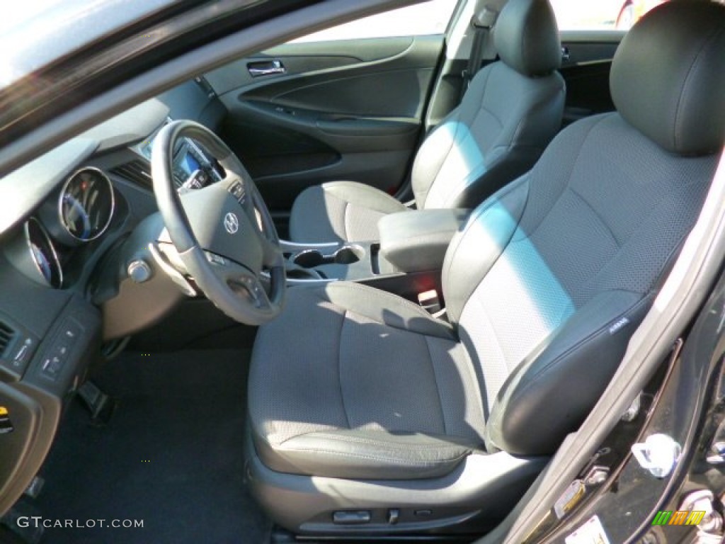 2011 Sonata SE 2.0T - Midnight Black / Black photo #15