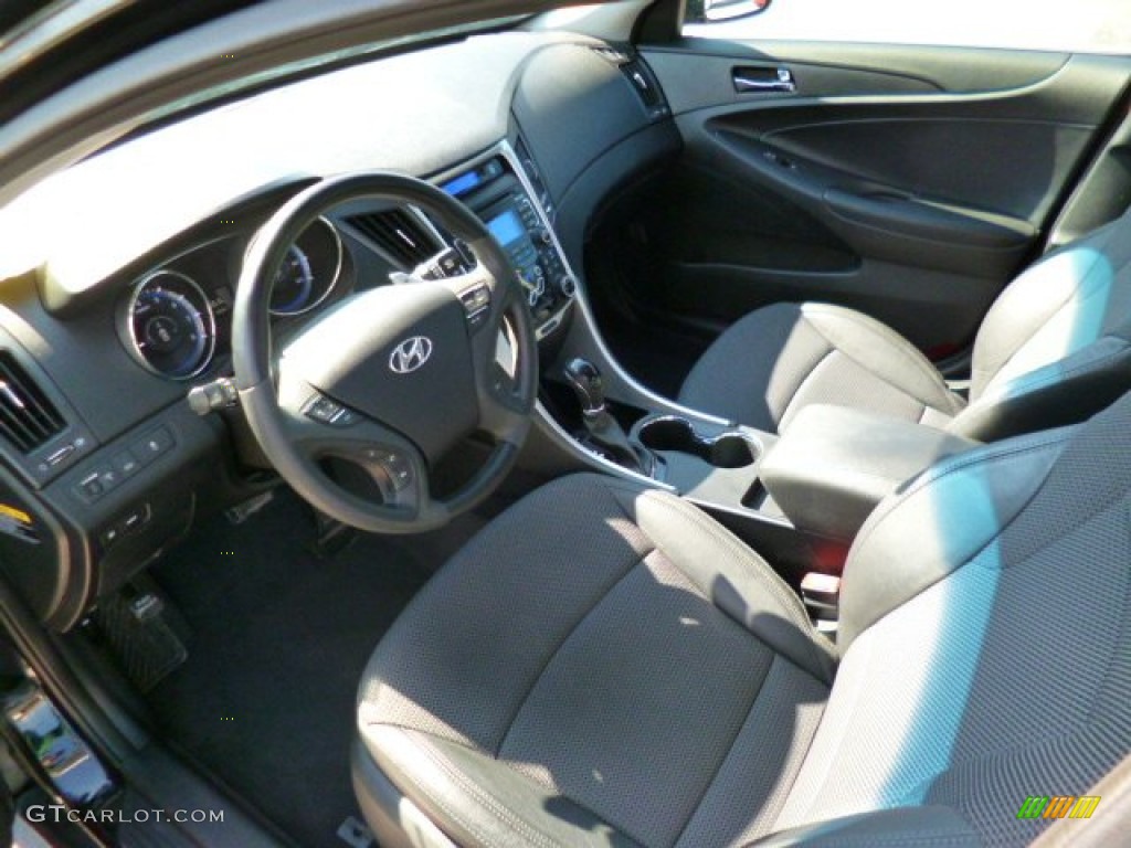 2011 Sonata SE 2.0T - Midnight Black / Black photo #16