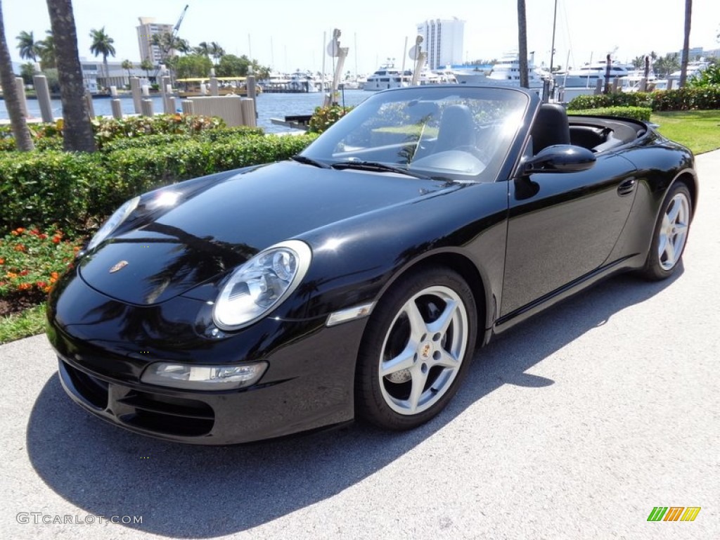 Black 2005 Porsche 911 Carrera Cabriolet Exterior Photo #92361156