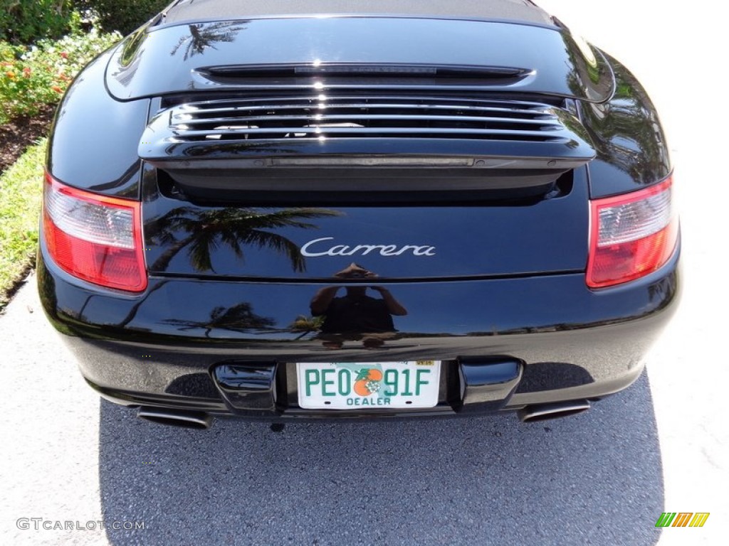 2005 911 Carrera Cabriolet - Black / Black photo #30