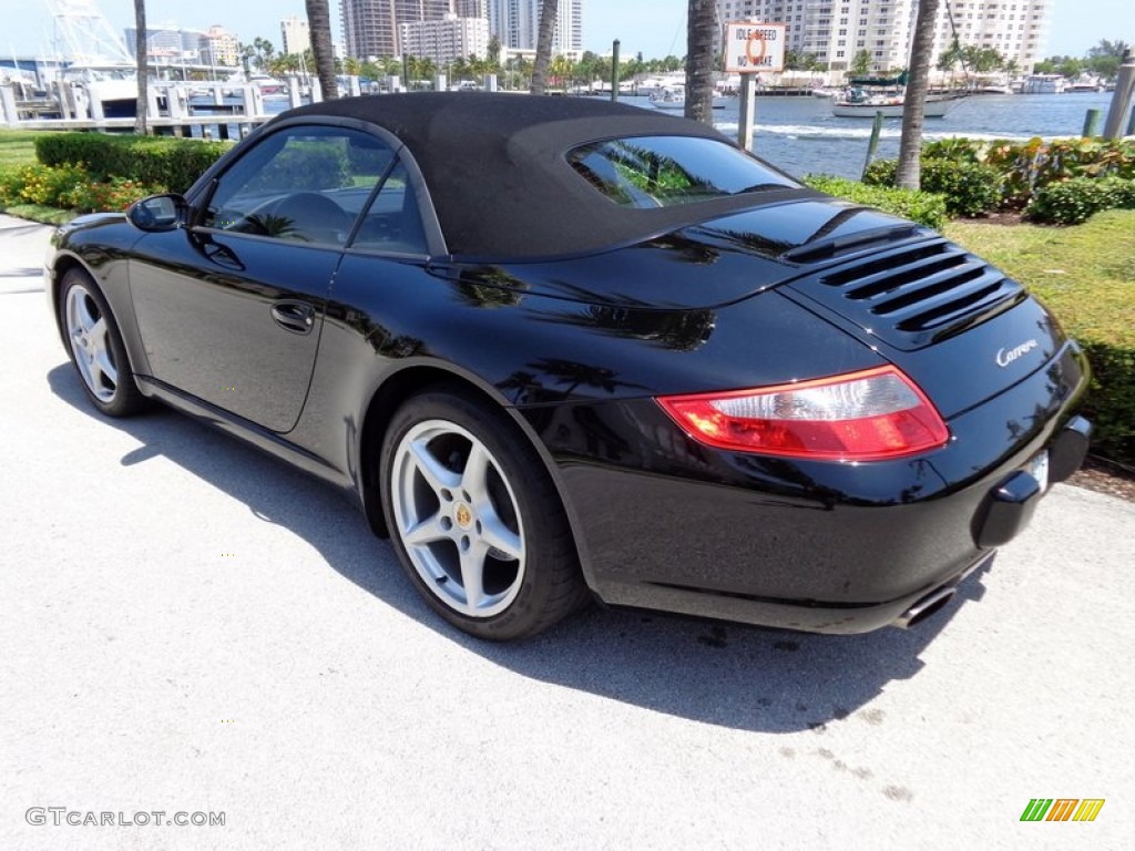 2005 911 Carrera Cabriolet - Black / Black photo #44