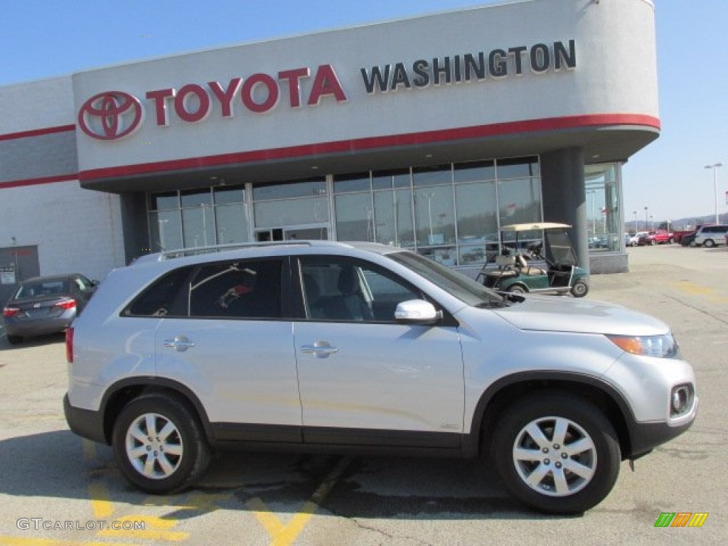 2011 Sorento LX AWD - Bright Silver / Black photo #2