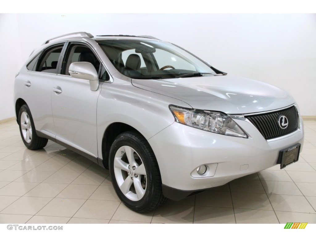 2010 RX 350 AWD - Tungsten Silver Pearl / Black/Brown Walnut photo #1