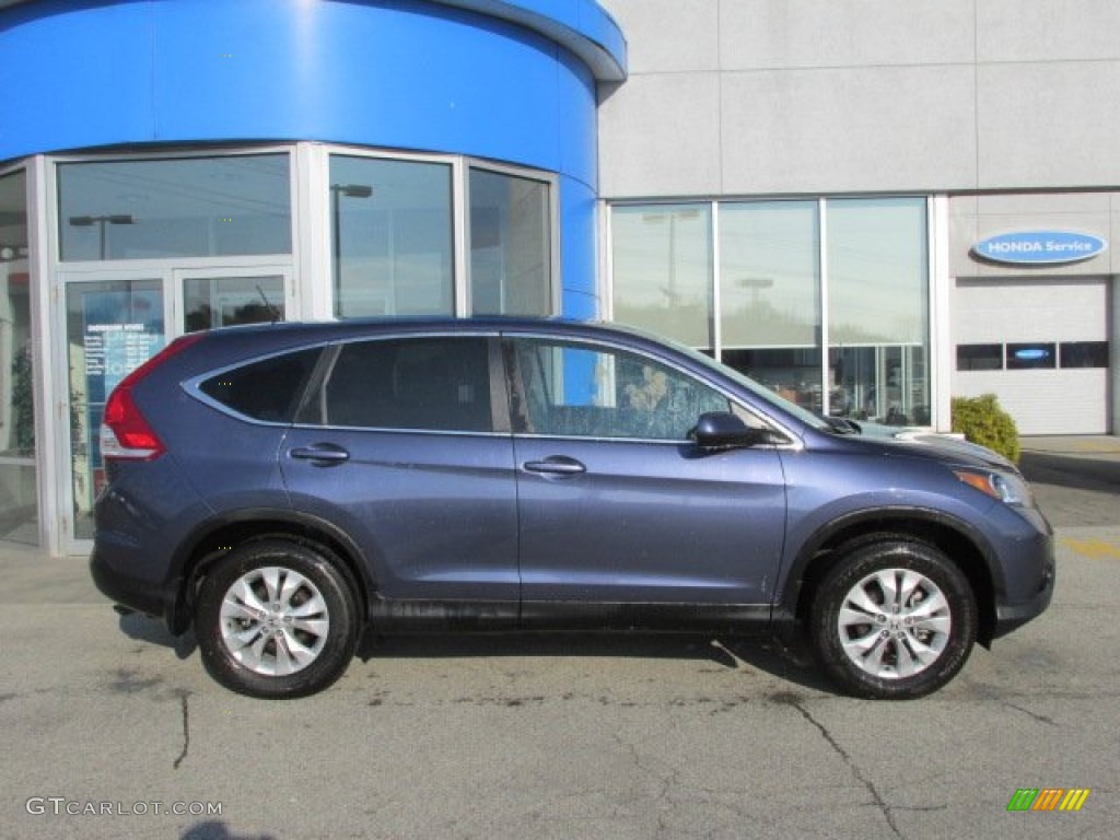 2014 CR-V EX AWD - Twilight Blue Metallic / Gray photo #2