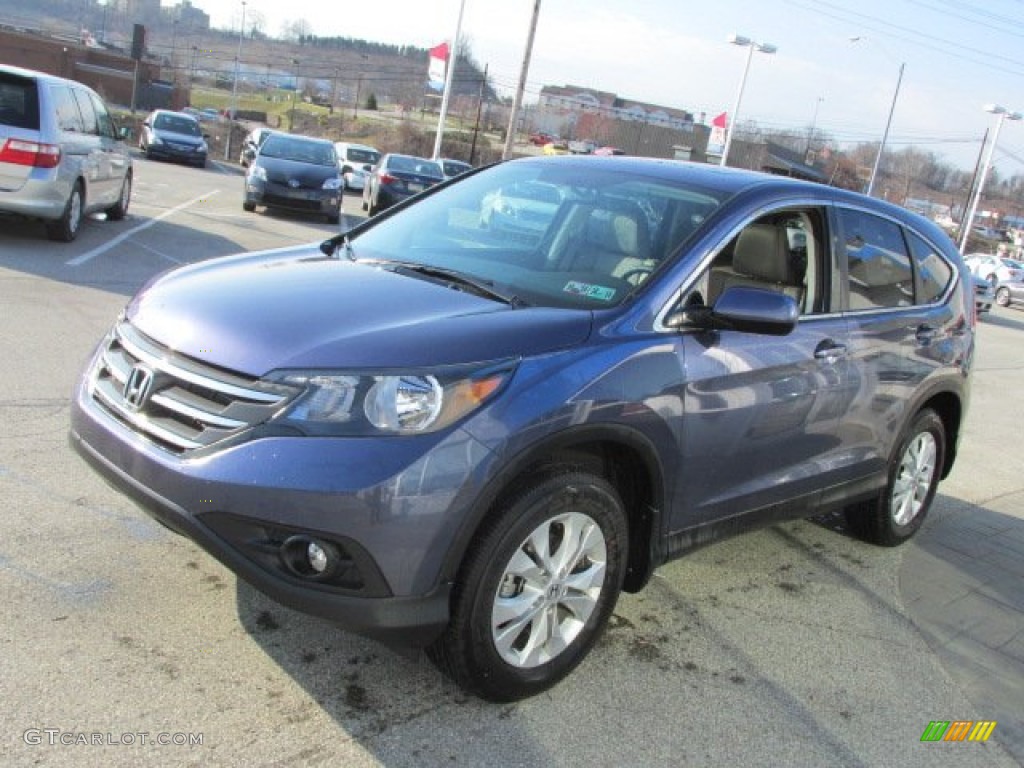 2014 CR-V EX AWD - Twilight Blue Metallic / Gray photo #5