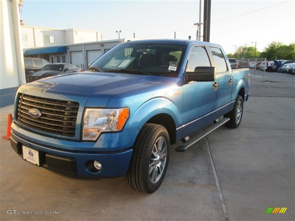 2014 F150 STX SuperCrew - Blue Flame / Black photo #1