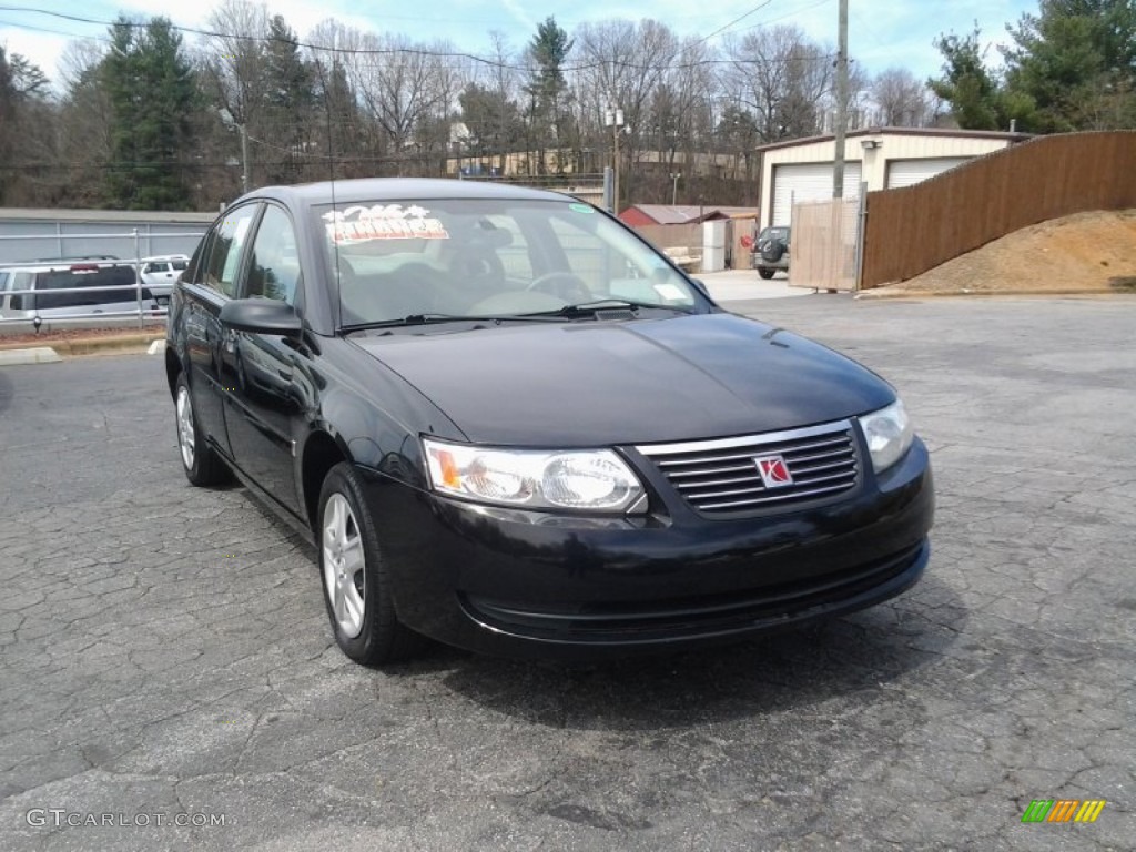 2007 ION 2 Sedan - Black Onyx / Gray photo #1