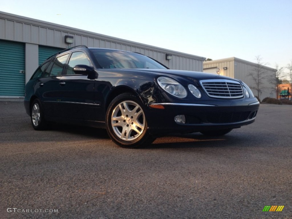 2004 E 320 4Matic Wagon - Midnight Blue / Ash photo #3