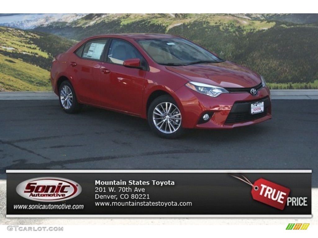 2014 Corolla LE - Barcelona Red Metallic / Ivory photo #1