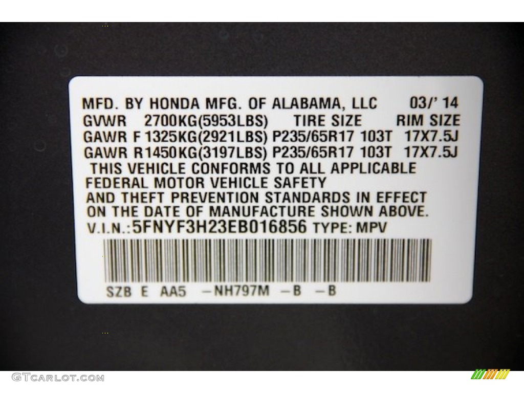 2014 Pilot LX - Modern Steel Metallic / Gray photo #22