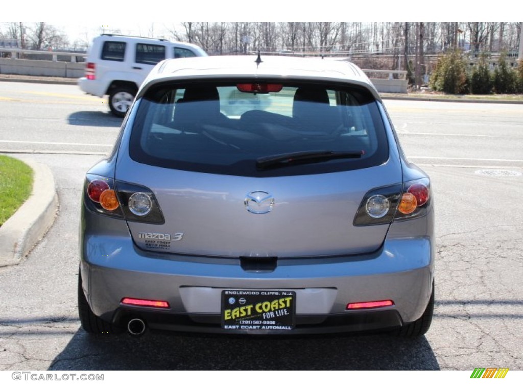 2004 MAZDA3 s Hatchback - Titanium Gray Metallic / Black/Blue photo #6