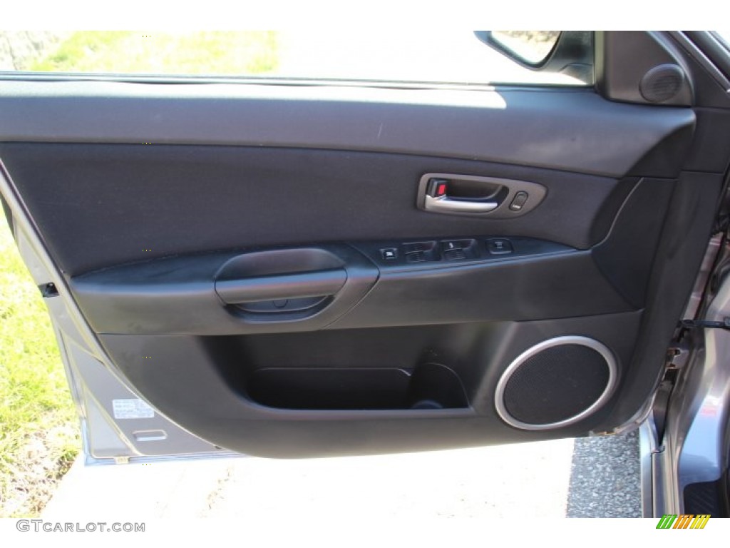 2004 MAZDA3 s Hatchback - Titanium Gray Metallic / Black/Blue photo #8