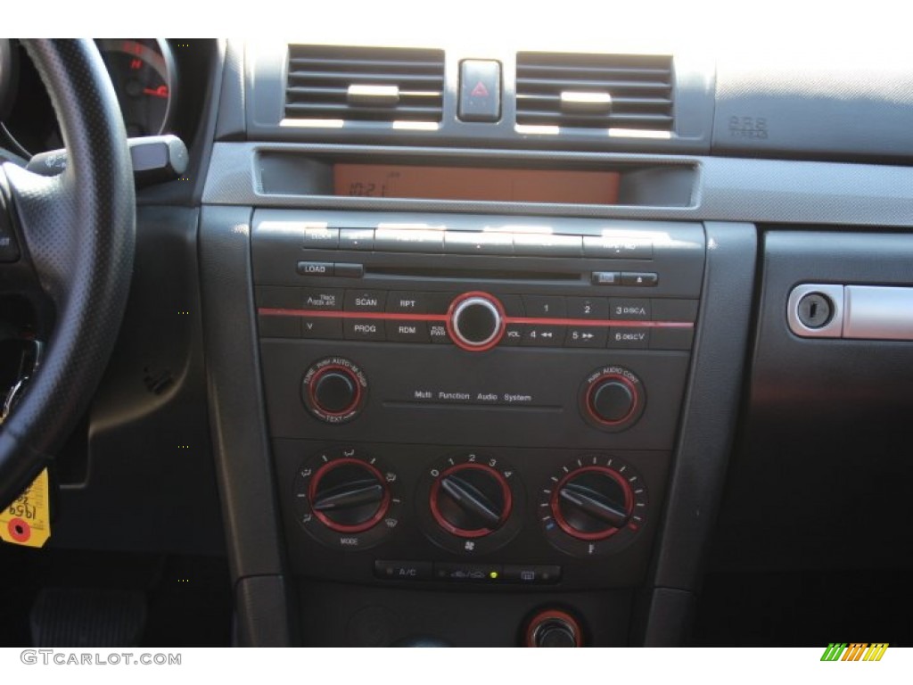 2004 MAZDA3 s Hatchback - Titanium Gray Metallic / Black/Blue photo #12