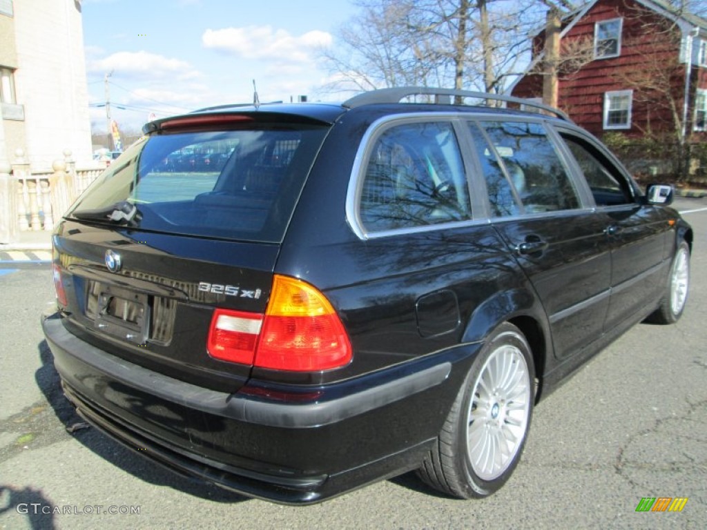 2002 3 Series 325xi Wagon - Jet Black / Black photo #7