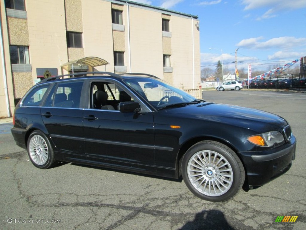 2002 3 Series 325xi Wagon - Jet Black / Black photo #10