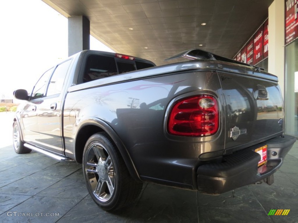 2002 F150 Harley-Davidson SuperCrew - Dark Shadow Grey Metallic / Black/Grey photo #2