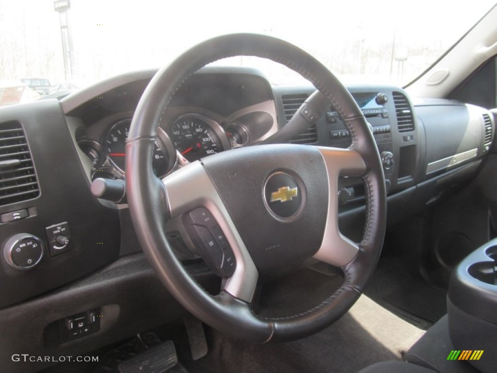 2014 Chevrolet Silverado 2500HD LT Crew Cab 4x4 Ebony Steering Wheel Photo #92380515