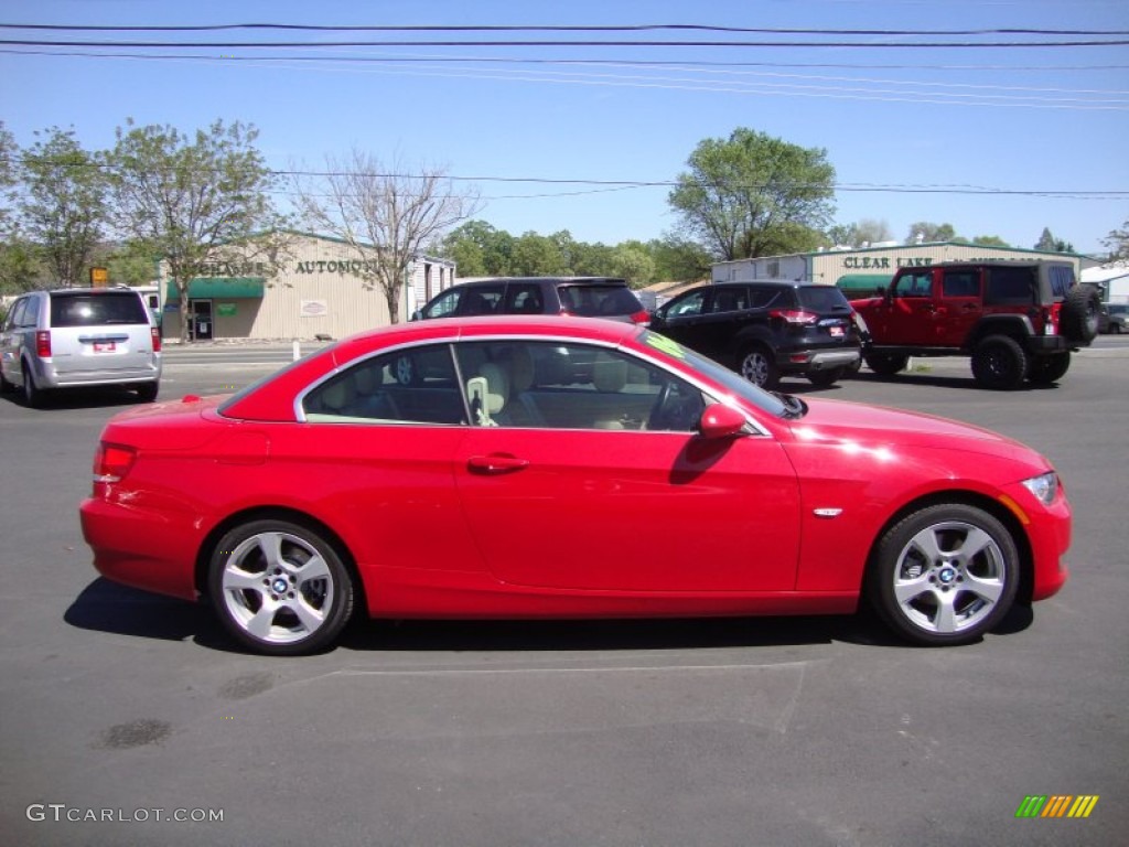 2009 3 Series 328i Convertible - Crimson Red / Cream Beige Dakota Leather photo #8