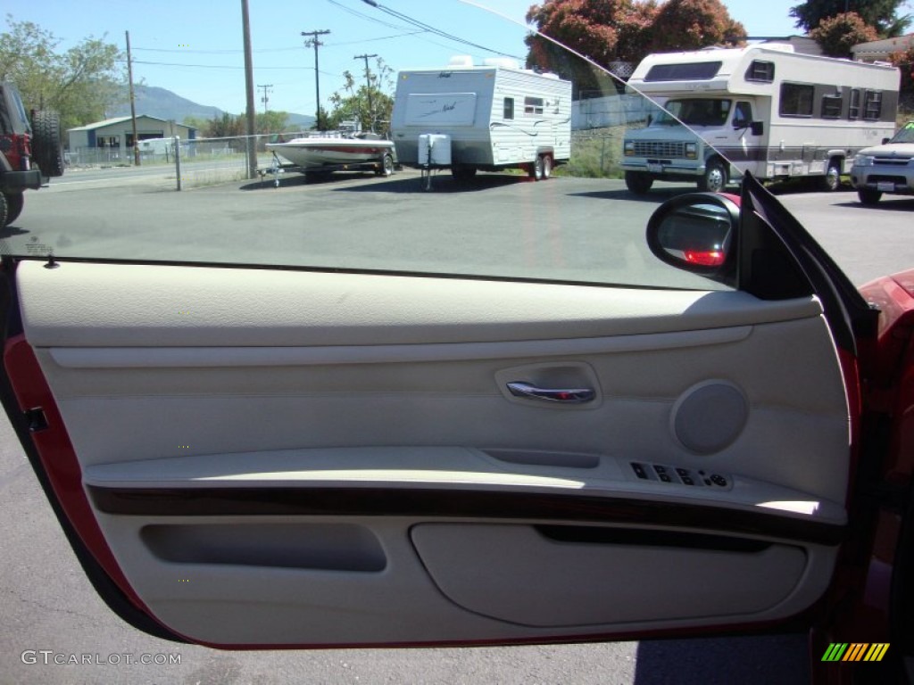2009 3 Series 328i Convertible - Crimson Red / Cream Beige Dakota Leather photo #9